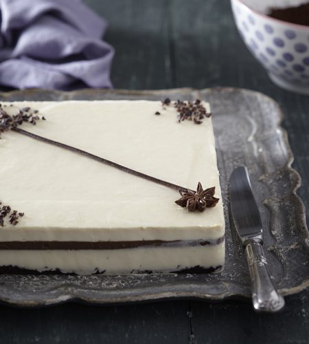 Ανάμεικτη τούρτα βανίλια σοκολάτα